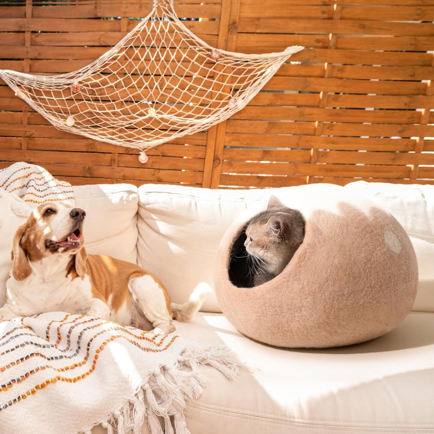 The Fjord | Handmade Wool Cat Cave