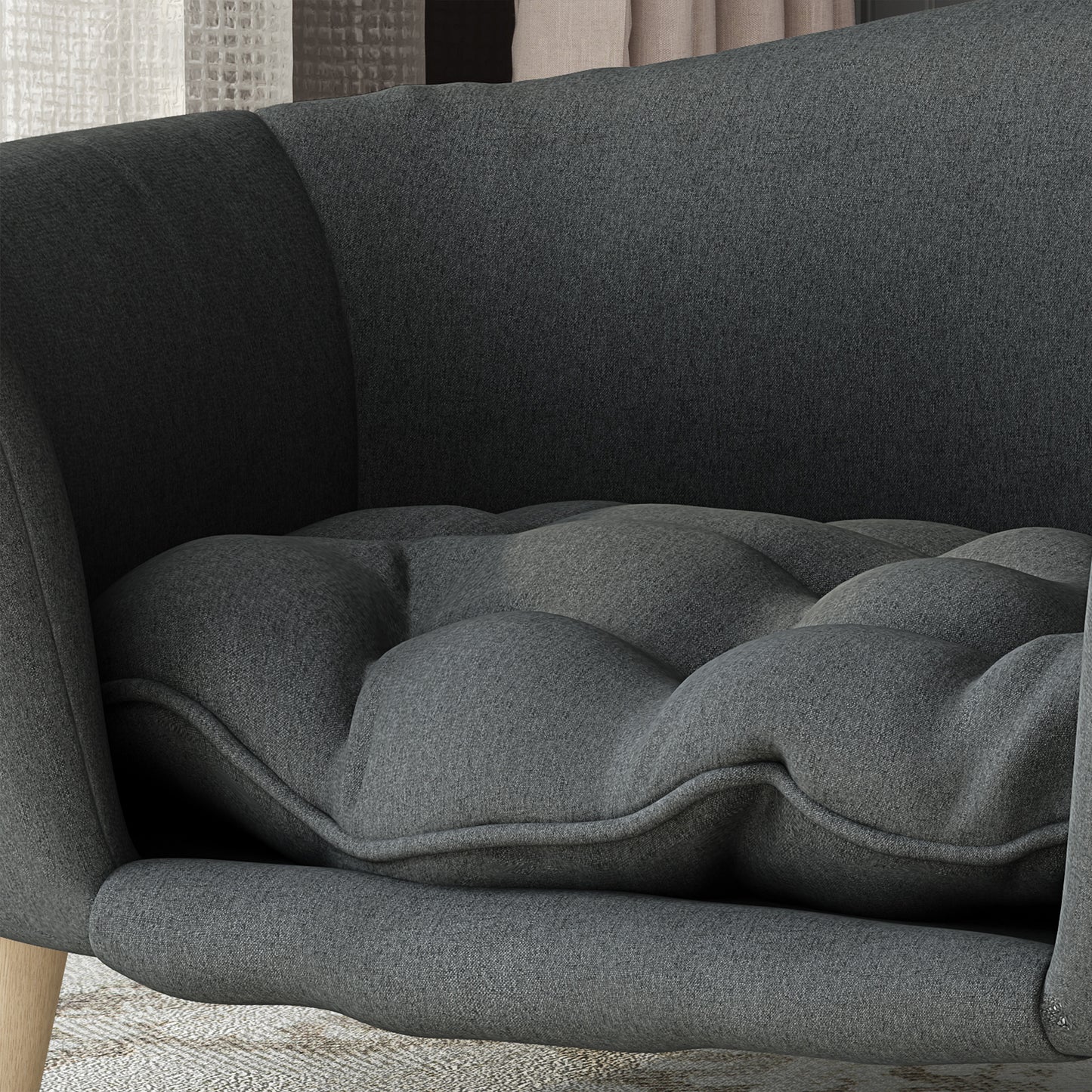 The Scandinavian Pet Lounger | Mid-Century Modern Upholstered Dog Bed