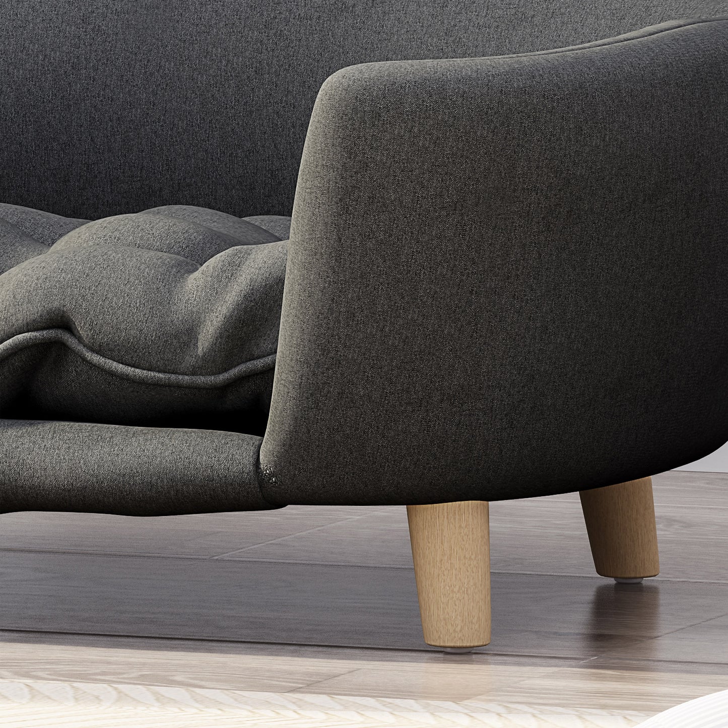 The Scandinavian Pet Lounger | Mid-Century Modern Upholstered Dog Bed