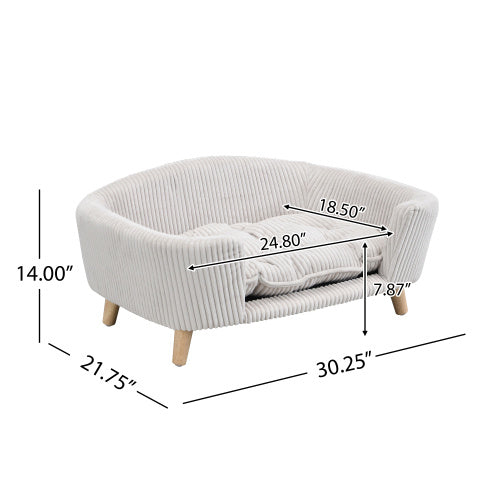 The Stockholm Pet Sofa | Elevated Couch Bed for Dogs & Cats