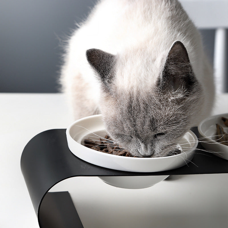 The Oslo Feeder | Elevated Ceramic Pet Bowls with Iron Stand
