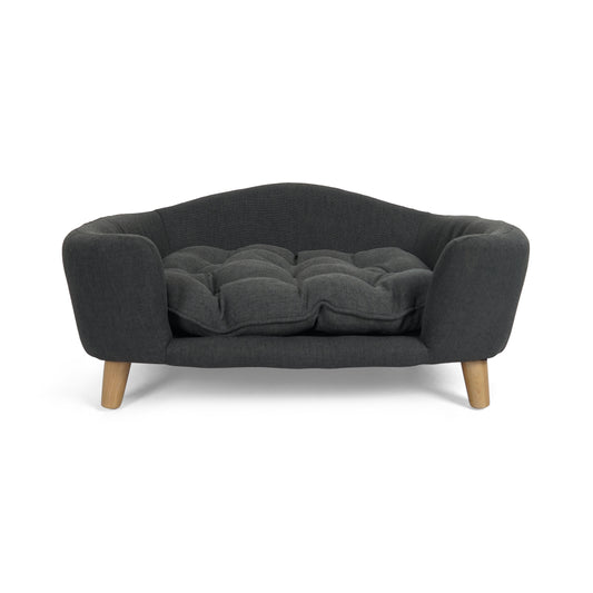 The Scandinavian Pet Lounger | Mid-Century Modern Upholstered Dog Bed