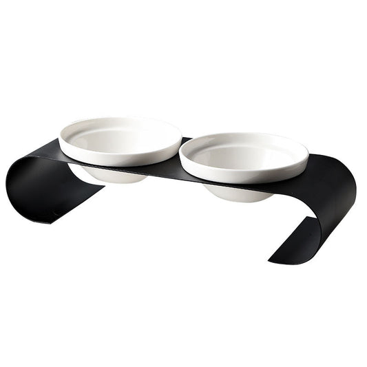 The Oslo Feeder | Elevated Ceramic Pet Bowls with Iron Stand