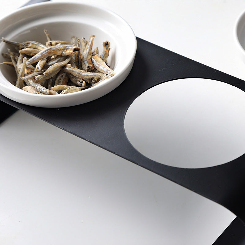 The Oslo Feeder | Elevated Ceramic Pet Bowls with Iron Stand